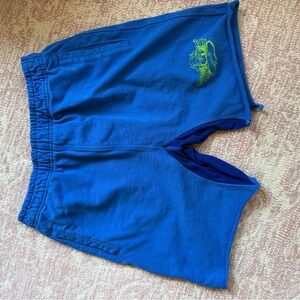 Boys Lie Blue Shorts with Green Logo